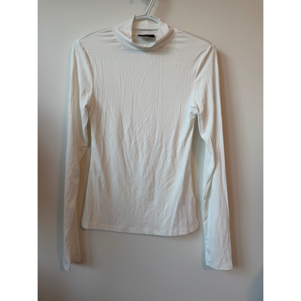 VICI Dolls White Mock Neck Turtleneck Long Sleeve Top Large